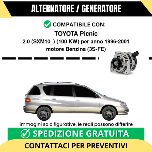 Alternatore toyota picnic 0 - toyota,