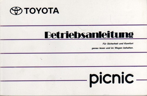Toyota picnic manuale uso - manuale,