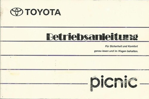 Toyota picnic manuale - toyota,