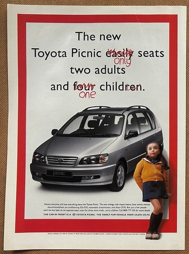 Toyota picnic 1997 - picnic, full