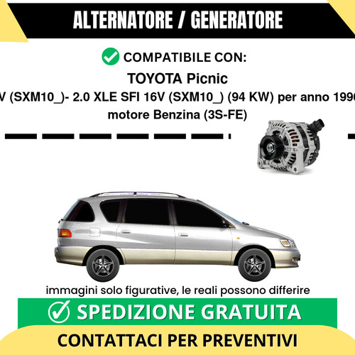 Alternatore toyota picnic - alternatore, 2.0