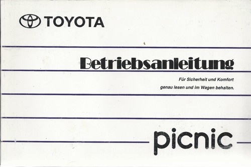 Toyota picnic manuale uso - manuale,
